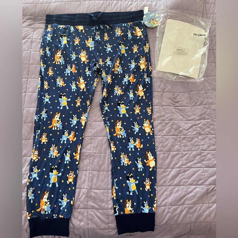 Little Sleepies NWT XL women’s Bluey pj pants bamboo